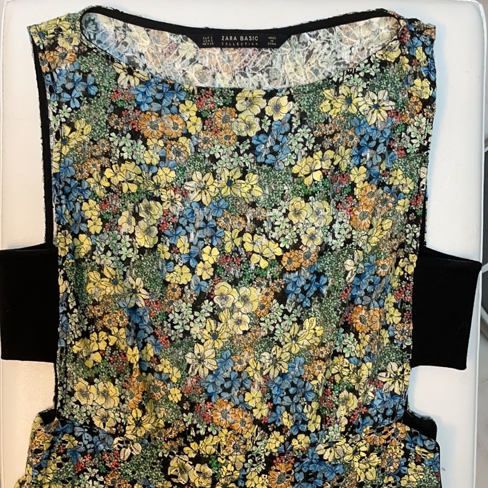 ZARA lace floral midi dress